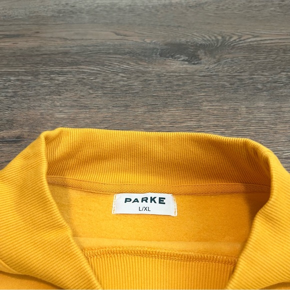 PARKE Varsity Mockneck Sweatshirt Apricot L/XL Oversized Unisex - Picture 4 of 9